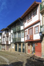 Historic buildings in Praça de São Tiago, city of Guimaraes, northern Portugal