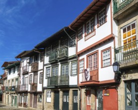 Historic buildings in Praça de São Tiago, city of Guimaraes, northern Portugal