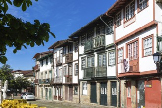 Historic buildings in Praça de São Tiago, city of Guimaraes, northern Portugal