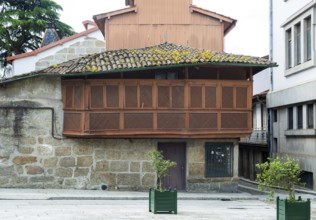 Historic medieval building, Casa das Rótulas, city of Guimaraes, northern Portugal
