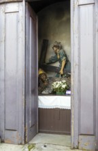 Passos de Santa Maria chapel, station of the cross, Christ falls for the second time, Guimaraes,
