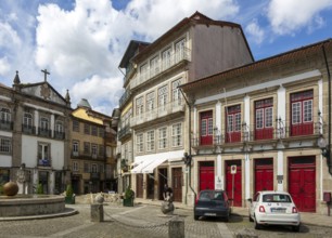 Historic buildings Largo da Misericórdia, city centre of Guimaraes, northern Portugal
