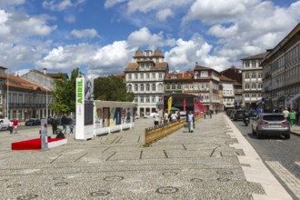 Large main square, Largo do Toural, Toural square, city of Guimaraes, northern Portugal