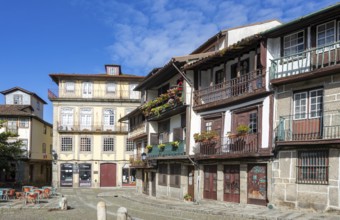 Historic buildings in Praça de São Tiago, city of Guimaraes, northern Portugal