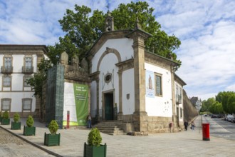Capela Senhor dos Passos and city wall, historic city centre of Guimaraes, northern Portugal
