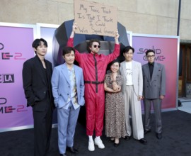 Park Sung Hoon, Lee Byung-hun, Kang Ae-shim, Lee Jung-jae and Choi Seung-hyun at Netflix's 'Squid