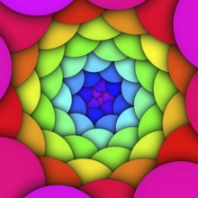 An illustration of a rainbow colors background