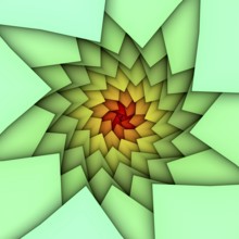 An illustration of a green red colors abstract background