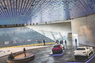 The Mercedes-Benz Museum in Stuttgart presents a journey through the automotive history of the