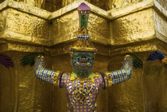 Wat Phra Kaeo temple, old royal palace, Bangkok, Thailand, Asia