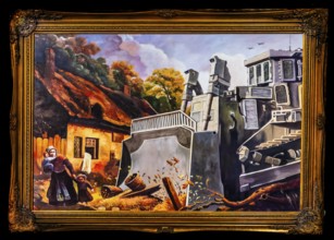 Banksy - Destruction of the Palestinian Livelihood Walled Hotel, exhibition The World of Banksy