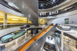 The Mercedes-Benz Museum in Stuttgart presents a journey through the automotive history of the