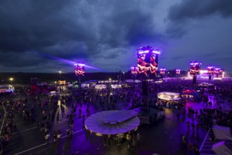 Main stage with monitors at the Rock am Ring Festival on Friday, Nürburgring race track race track,