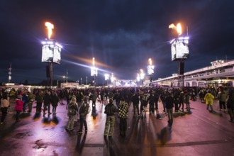 Main stage with monitors at the Rock am Ring Festival on Friday, Nürburgring race track race track,