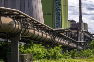 Pipelines for various gases, blast furnace gas, Thyssenkrupp Steel steelworks in