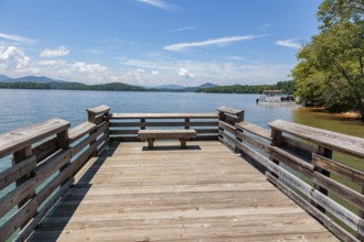 Fishing pier on Chatuge Lake near Hayesville, North Carolina, USA, North America
