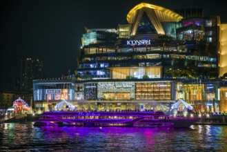 Shopping centre, ICONSIAM, night shot, Bangkok, Thailand, Asia