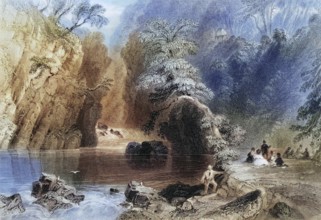 The Dargle, County Wicklow, Ireland, from the Landscape and Antiquities of Ireland, 1841, digital