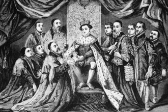 Edawrd VI grants the charter to Bridewell Hospital in London, England, in 1553, digital
