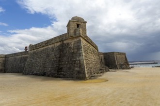 Coastal fort of Forte de São João Baptista de Vila do Conde, northern Portugal, Europe c 1570s