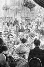 A banquet for the Emperor of Russia, the King of Prussia etc. at the Guildhall, London, England,