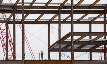 Detroit, Michigan - Structural steel rises on a $2.2 billion expansion of Henry Ford Hospital's