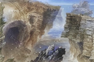 Puffin Hole, near Kilkee, County Clare, Ireland, from the Landscape and Antiquities of Ireland,