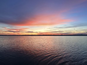 Evening atmosphere, Lake Starnberg, Bavaria, Germany, Europe