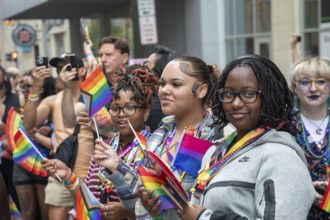 Detroit, Michigan USA - 8 June 2025 - Gay, lesbian, bisexual, and transgender activists and their