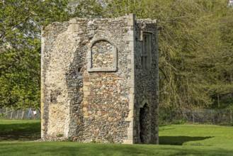 The Dovecote Tower, St Edmund's Abbey, Bury St Edmunds, West Suffolk, England, United Kingdom,