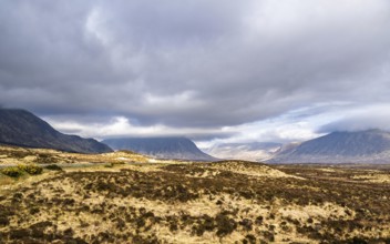 Rannoch Moor over Loch Ba and Loch of the Armpit, A82 Highland Way, Argyll and Bute, West