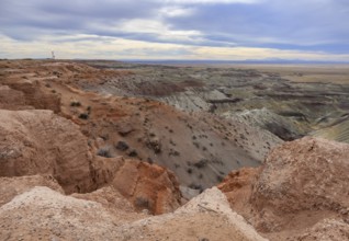 Colorful deposits of the Chinle Formation exposed at Little Painted Desert County Park near