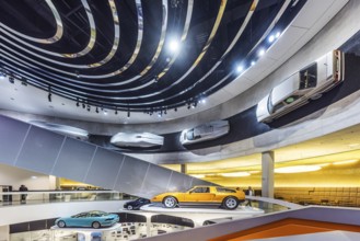 The Mercedes-Benz Museum in Stuttgart presents a journey through the automotive history of the