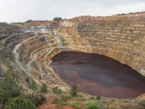 Corta Atalaya open pit mine, copper mine, Rio Tinto, Minas de Rio Tinto, Andalusia, Spain, Europe