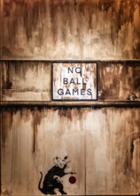 Banksy - No Ball Games Rat, Exhibition The World of Banksy