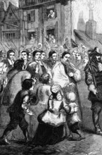 A procession of the seven bishops of the Church of England who were imprisoned and tried for