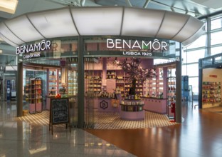 Benamôr 1925 shop store, Aeroporto Francisco Sa Carneiro, Porto airport, Portugal, Europe