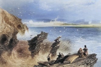 Kilkee, County Clare, Ireland, from the Landscape and Antiquities of Ireland, 1841, digital