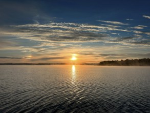 Evening atmosphere, Lake Starnberg, Bavaria, Germany, Europe