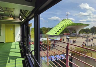 View of the helipad from the RWTH Aachen University Hospital, modern technology, high-tech