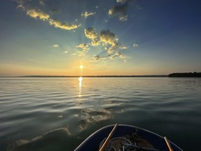 Evening atmosphere, Lake Starnberg, Bavaria, Germany, Europe