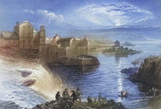 Ballyshannon, County Donegal, Ireland, from the Landscape and Antiquities of Ireland, 1841, digital