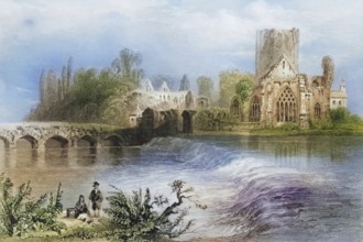 Holy Cross Abbey, on the Suir, County Tipperary, Ireland, from the Landscape and Antiquities of