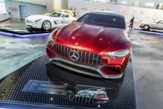 Mercedes-AMG GT Concept from 2017. The Mercedes-Benz Museum in Stuttgart presents a journey through