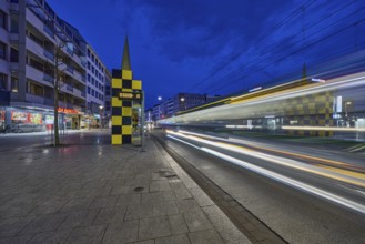 Steintor tram stop, designer Alessandro Mendini, general architecture, car headlights, traces of