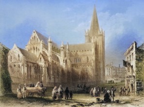 St Patrick's, Dublin, Ireland, from the Landscape and Antiquities of Ireland, 1841, digital