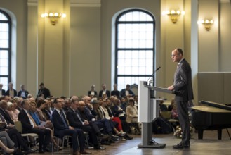 Friedrich Merz (Chancellor of the Federal Republic of Germany) speaks at the presentation of the