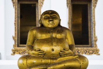 Golden Buddha statue, Wat Pho (Temple of the Reclining Buddha), Bangkok, Thailand, Asia