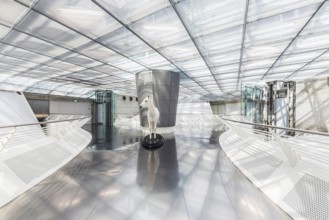 The Mercedes-Benz Museum in Stuttgart presents a journey through the automotive history of the
