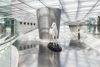 The Mercedes-Benz Museum in Stuttgart presents a journey through the automotive history of the